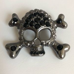 Skull Rhinestone Brooch